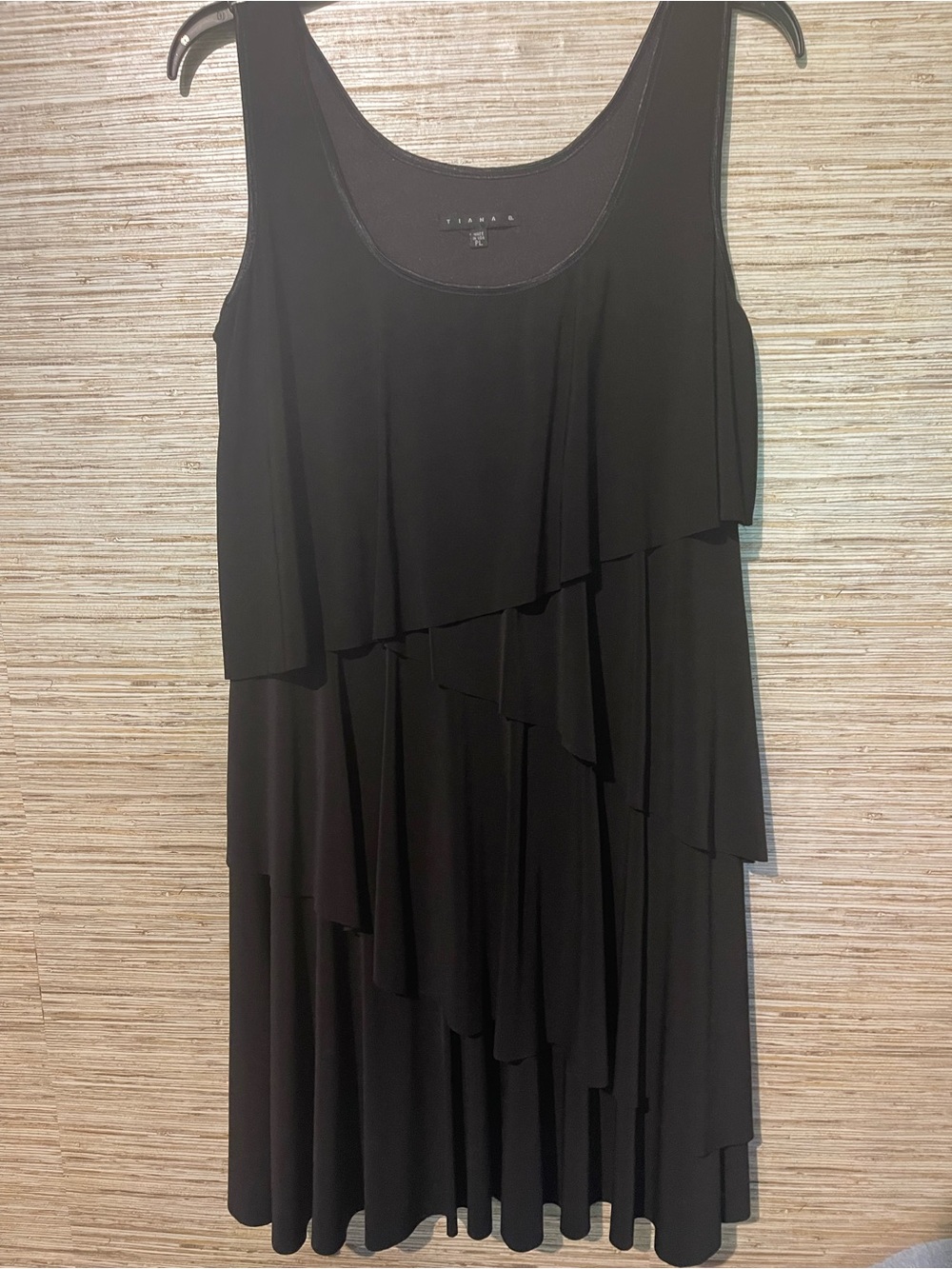 Tiana B. Black Layered Midi Dress